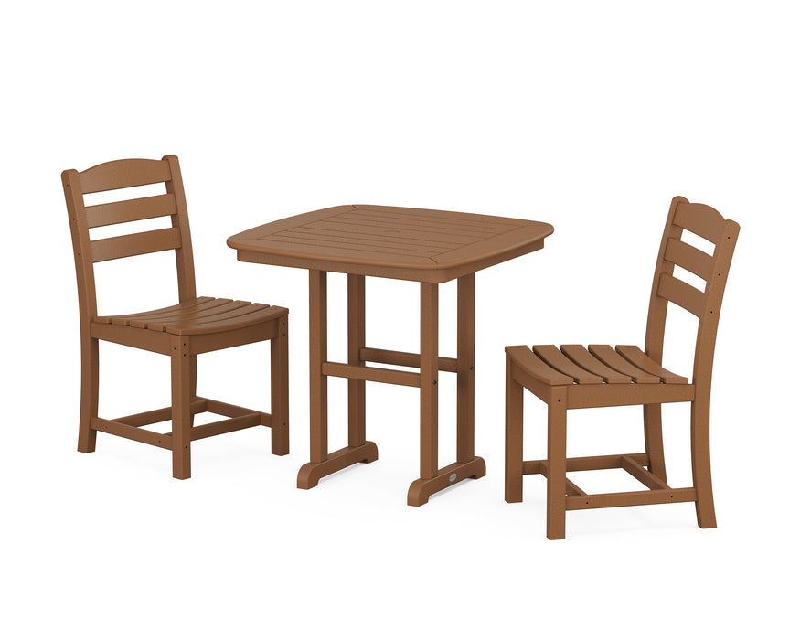 POLYWOOD La Casa Cafe Side Chair 3-Piece Dining Set in Teak image