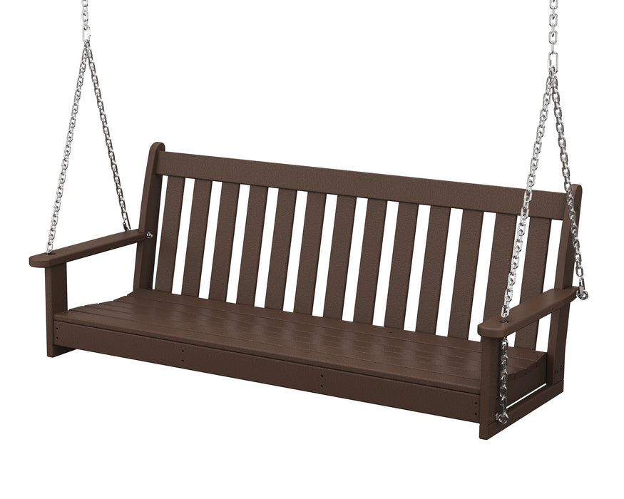 POLYWOOD Vineyard 60" Porch Swing in Mahogany