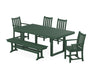 POLYWOOD Traditional Garden 6-Piece Dining Set in Green image