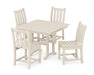 POLYWOOD Traditional Garden Side Chair 5-Piece Farmhouse Dining Set in Sand image
