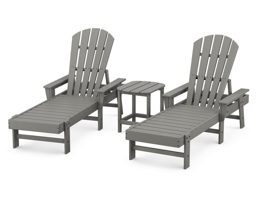 POLYWOOD South Beach Chaise 3-Piece Set in Slate Grey image