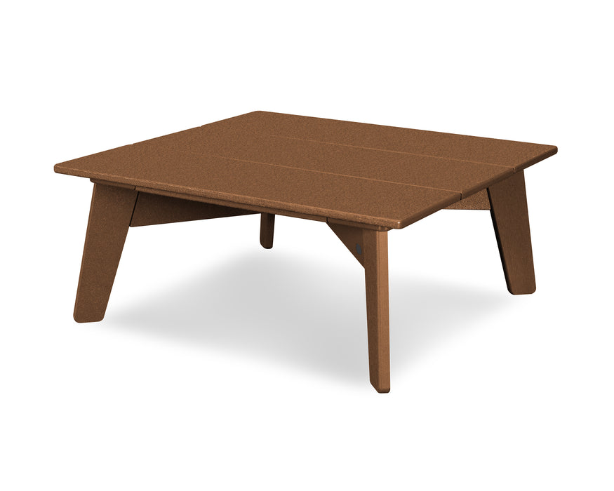 POLYWOOD Riviera Modern Conversation Table in Teak