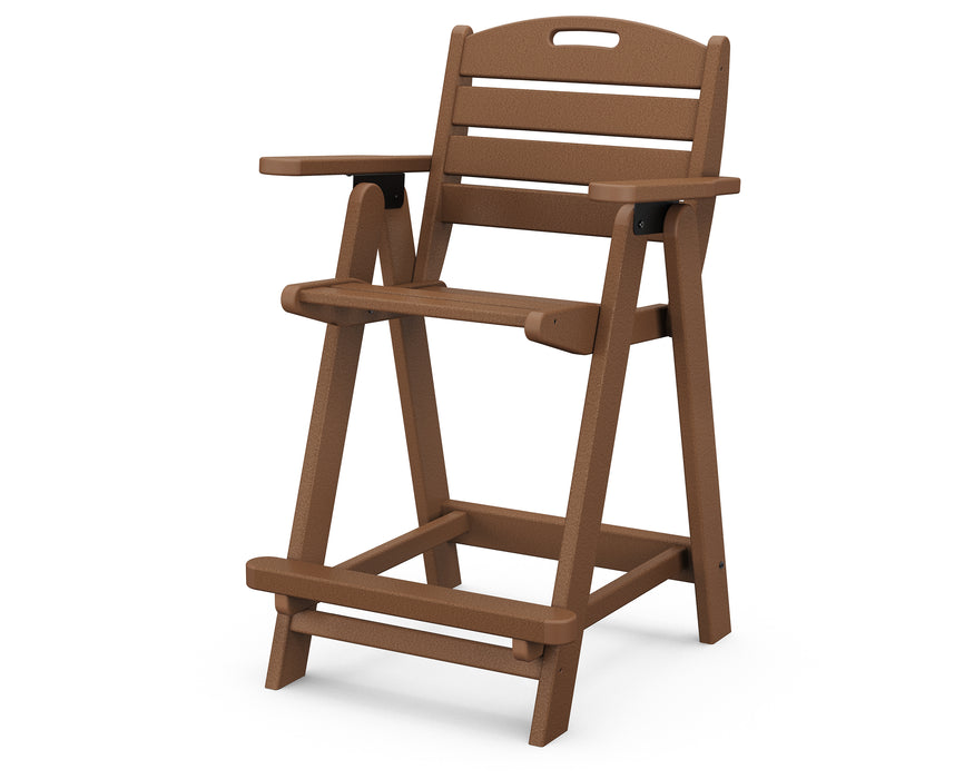 POLYWOOD Nautical Counter Chair in Teak image