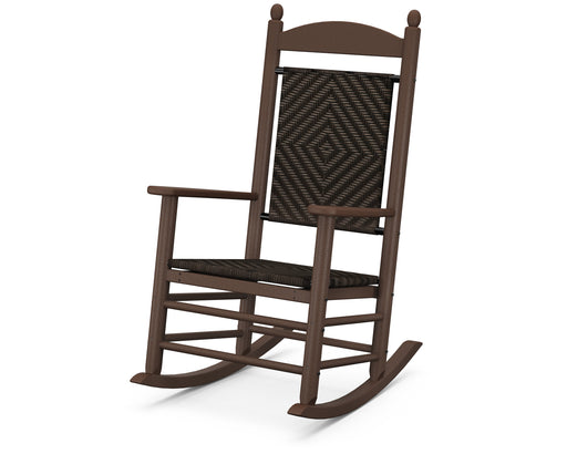POLYWOOD Jefferson Woven Rocking Chair in Mahogany / Cahaba image