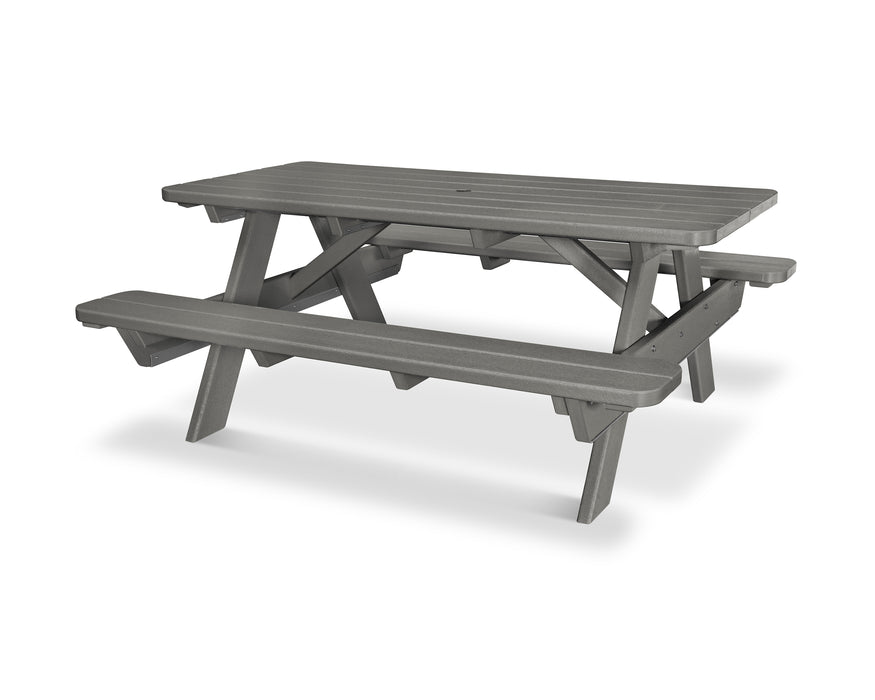 POLYWOOD Park 72" Picnic Table in Slate Grey