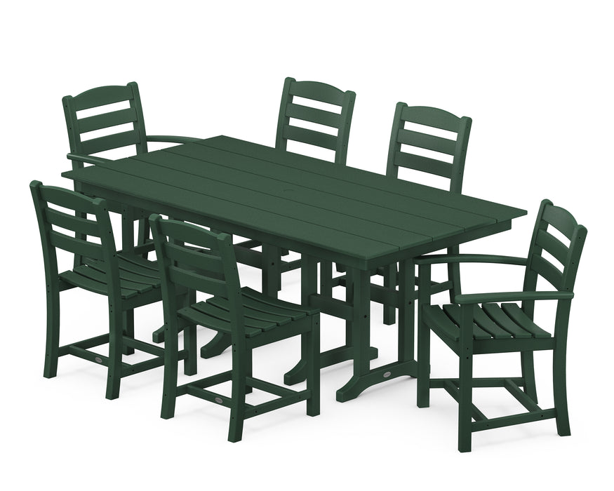 POLYWOOD La Casa Cafe 7-Piece Farmhouse Dining Set in Green image