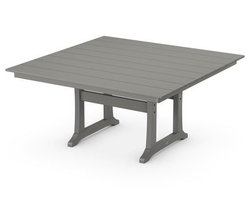 POLYWOOD Farmhouse Trestle 59" Dining Table in Slate Grey image