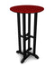 POLYWOOD Contempo 24" Round Bar Table in Black / Sunset Red image