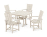 POLYWOOD Quattro 5-Piece Farmhouse Dining Set With Trestle Legs in Sand image