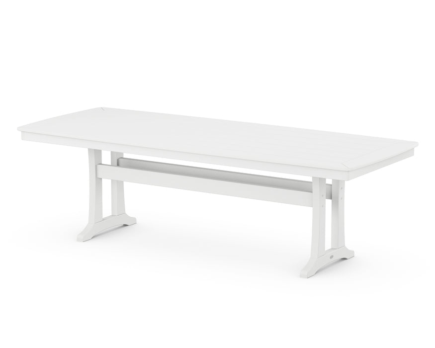 POLYWOOD Nautical Trestle 39" x 97" Dining Table in White image