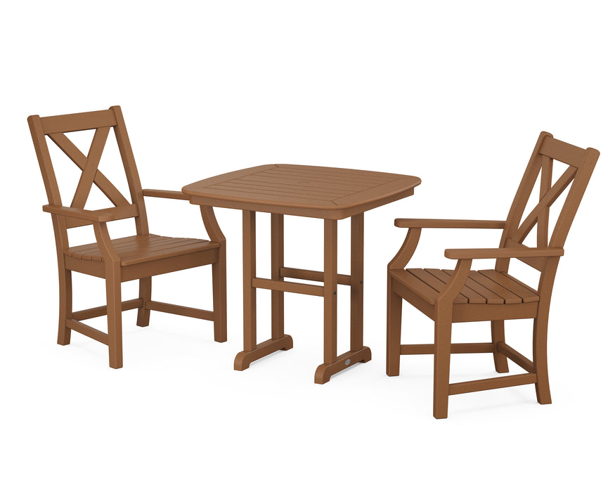 POLYWOOD Braxton 3-Piece Dining Set in Teak