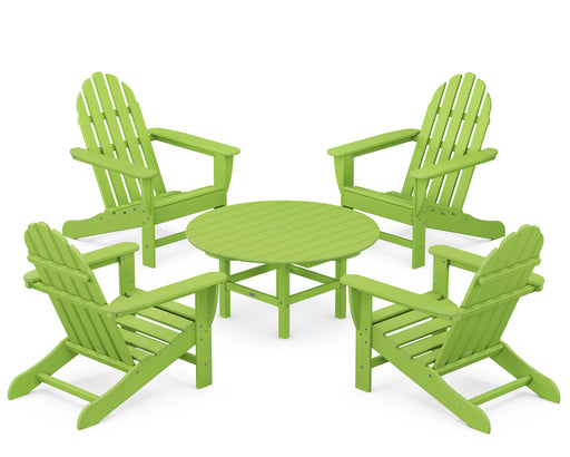 POLYWOOD Classic Adirondack 5-Piece Conversation Set in Lime image