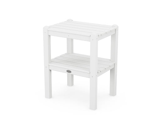 POLYWOOD Two Shelf Side Table in White image