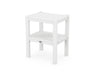 POLYWOOD Two Shelf Side Table in White image