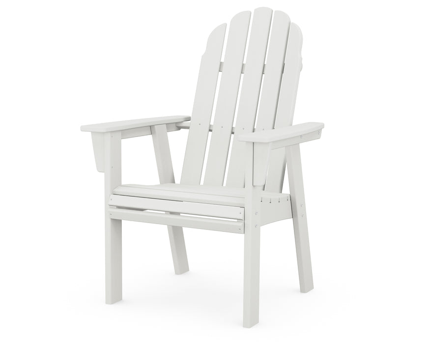 POLYWOOD Vineyard Curveback Adirondack Dining Chair in Vintage White