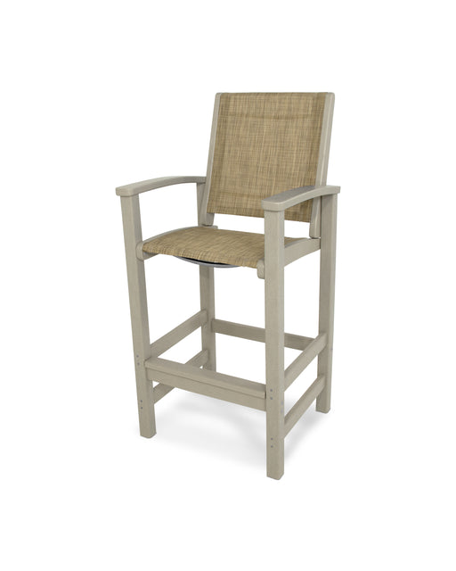 POLYWOOD Coastal Bar Chair in Sand / Burlap Sling image