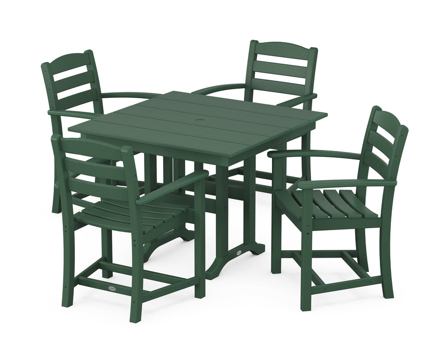 POLYWOOD La Casa Cafe 5-Piece Farmhouse Dining Set in Green