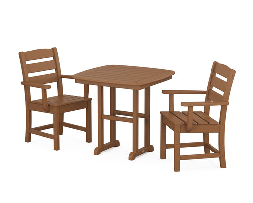 POLYWOOD Lakeside 3-Piece Dining Set in Teak image