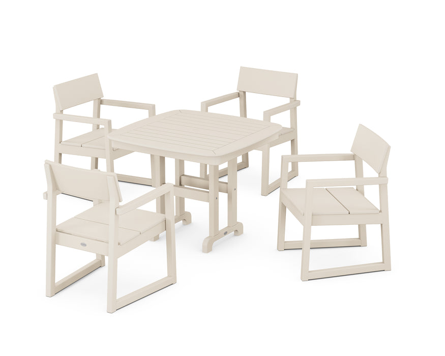 POLYWOOD EDGE 5-Piece Dining Set in Sand image