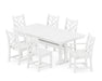 POLYWOOD Chippendale 7-Piece Farmhouse Trestle Dining Set in White image