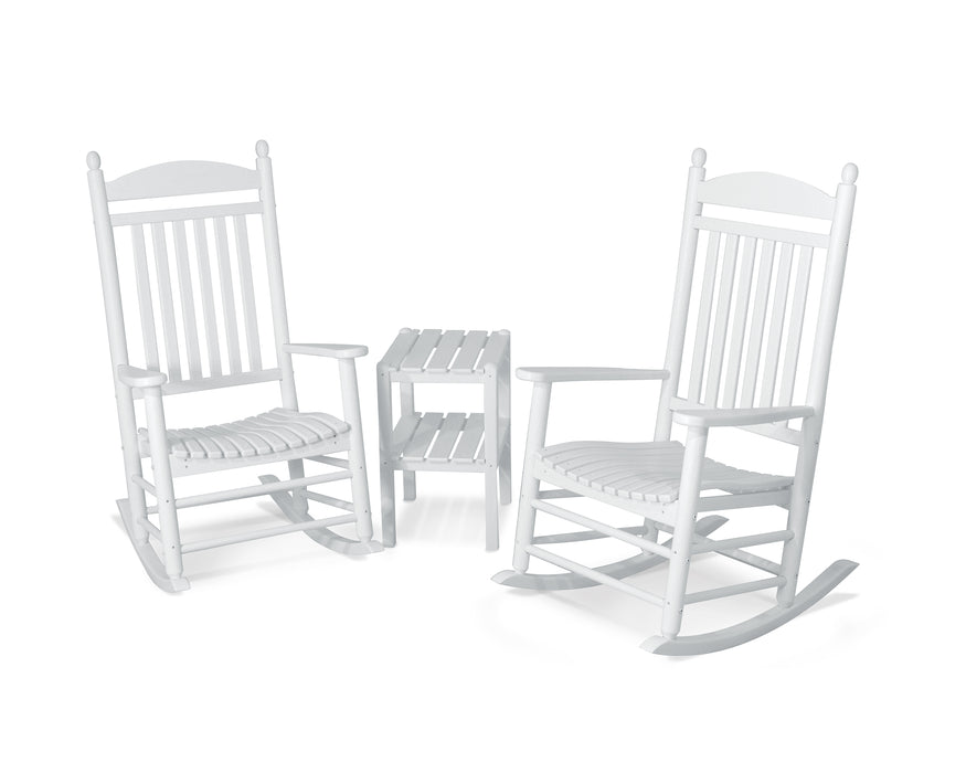 POLYWOOD Jefferson 3-Piece Rocker Set in White image
