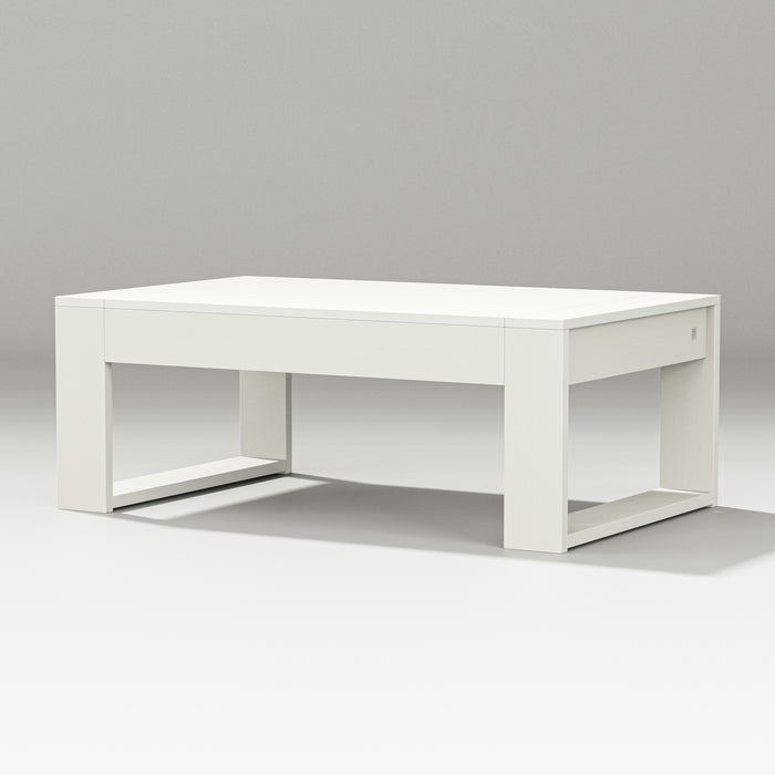 PW Designer Series Latitude Rectangle Coffee Table in Vintage White