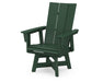 POLYWOOD Modern Curveback Upright Adirondack Swivel Chair in Green image