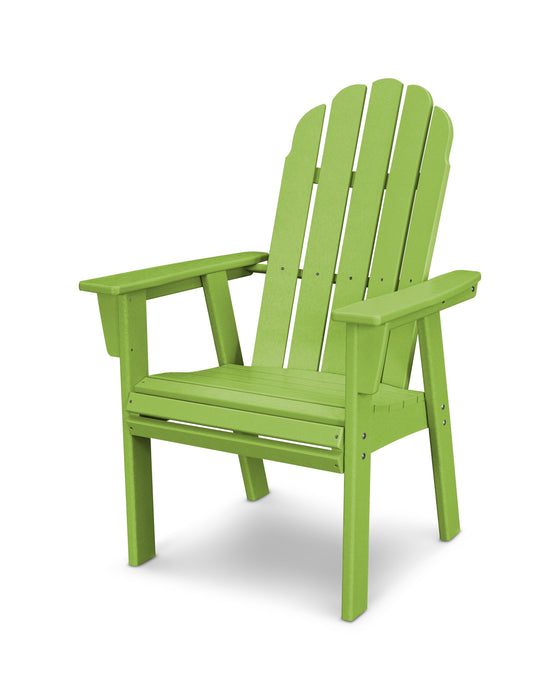 POLYWOOD Vineyard Curveback Adirondack Dining Chair in Lime