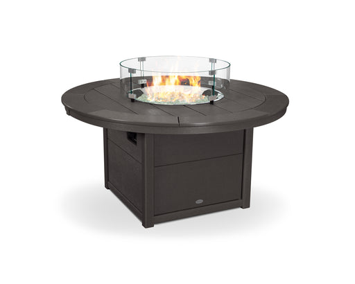 POLYWOOD Round 48" Fire Pit Table in Vintage Coffee image