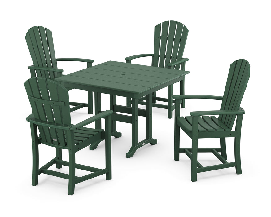 POLYWOOD Palm Coast 5-Piece Farmhouse Dining Set in Green image