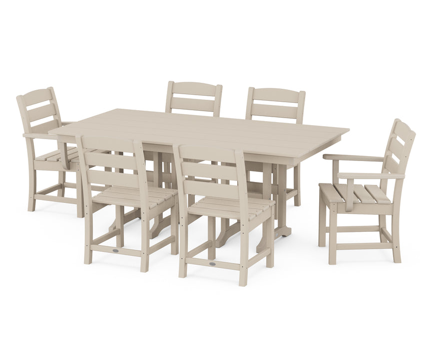 POLYWOOD Lakeside 7-Piece Farmhouse Dining Set in Sand image