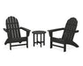 POLYWOOD Vineyard 3-Piece Adirondack Set in Black image