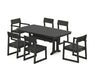 POLYWOOD EDGE 7-Piece Dining Set with Trestle Legs in Black image