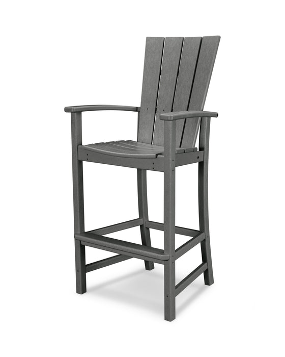 POLYWOOD Quattro Adirondack Bar Chair in Slate Grey image