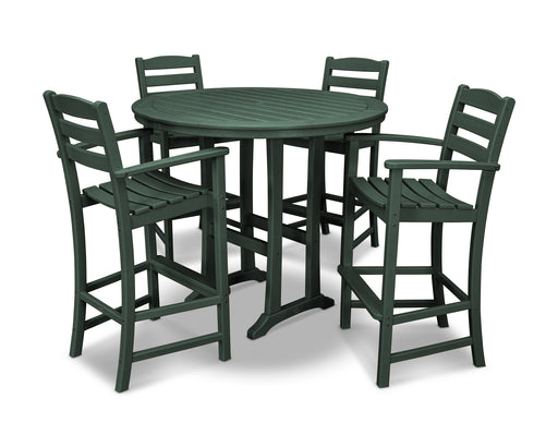 POLYWOOD La Casa Cafe 5-Piece Bar Dining Set in Green image