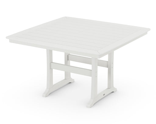 POLYWOOD Nautical Trestle 59" Counter Table in Vintage White image