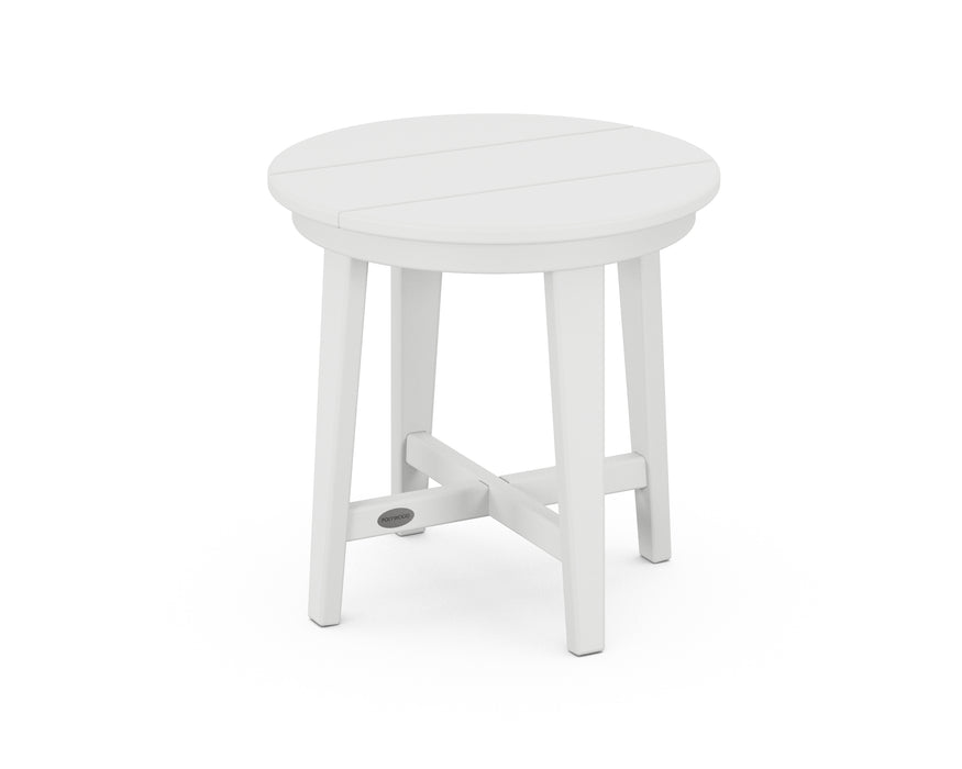 POLYWOOD Newport 19" Round End Table in White image