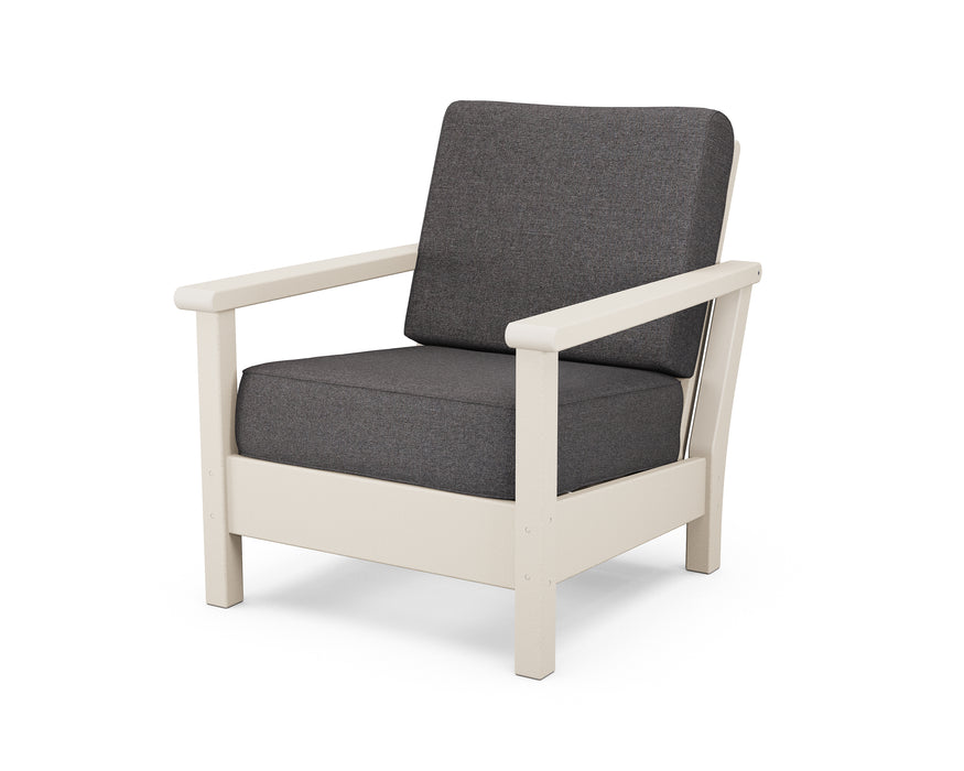 POLYWOOD Harbour Deep Seating Chair in Sand / Ash Charcoal