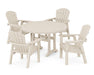 POLYWOOD Seashell 5-Piece Round Dining Set with Trestle Legs in Sand image