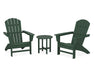 POLYWOOD Nautical 3-Piece Adirondack Set in Green image