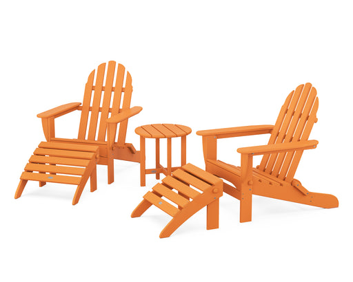 POLYWOOD Classic Adirondack 5-Piece Casual Set in Tangerine image