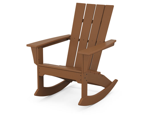 POLYWOOD Quattro Adirondack Rocking Chair in Teak image