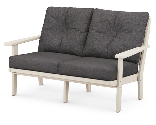 POLYWOOD Lakeside Deep Seating Loveseat in Sand / Ash Charcoal image