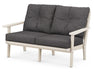 POLYWOOD Lakeside Deep Seating Loveseat in Sand / Ash Charcoal image