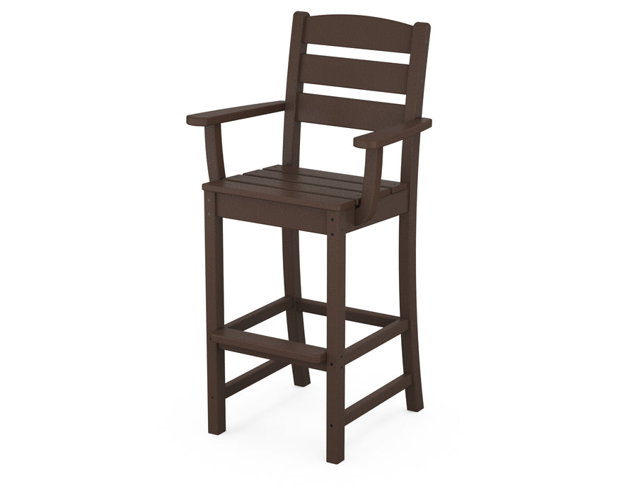 POLYWOOD Lakeside Bar Arm Chair in Mahogany