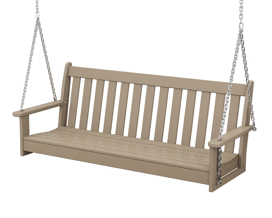 POLYWOOD Vineyard 60" Porch Swing in Vintage Sahara