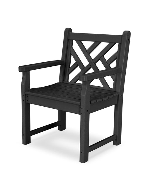 POLYWOOD Chippendale Garden Arm Chair in Black image