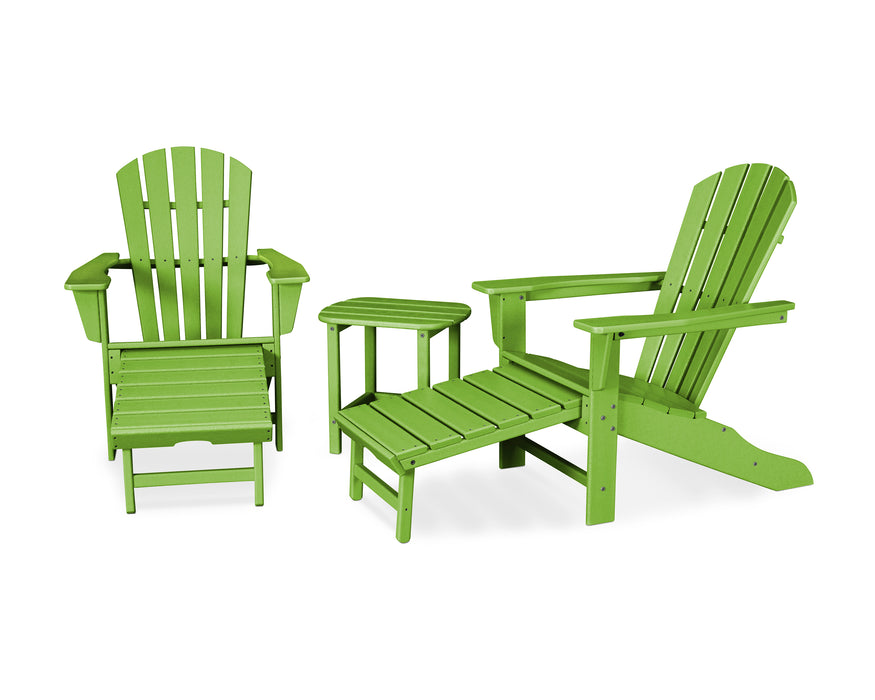 POLYWOOD Palm Coast Ultimate Adirondack 3-Piece Set in Lime