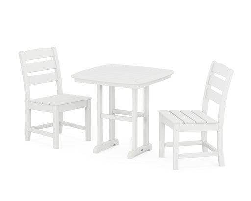 POLYWOOD Lakeside Side Chair 3-Piece Dining Set in White image