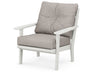 POLYWOOD Lakeside Deep Seating Chair in Vintage White / Weathered Tweed image
